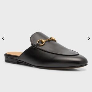 Gucci Black Princetown Leather Mules